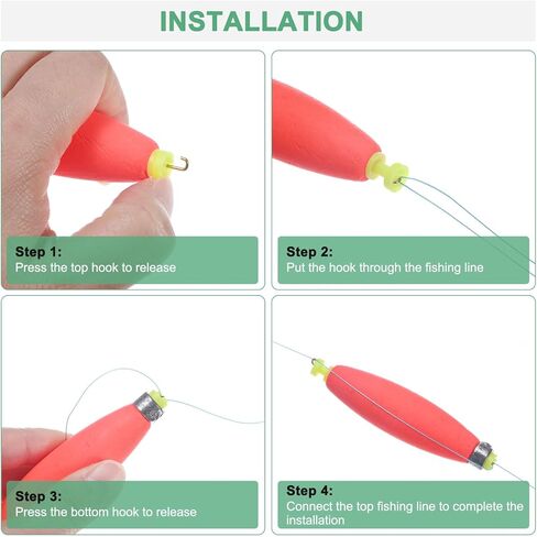 M METERXITY Pack Fishing Bobbers Floats, EVA Foam Weighted Bobbers, Clip-on Floats Slip Corks Floaters Strong Buoys in Saudi Arabia