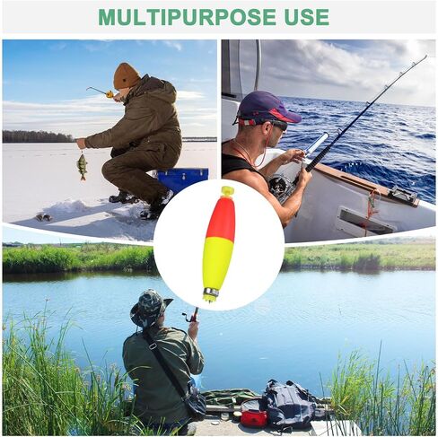 M METERXITY Pack Fishing Bobbers Floats, EVA Foam Weighted Bobbers, Clip-on Floats Slip Corks Floaters Strong Buoys in Saudi Arabia
