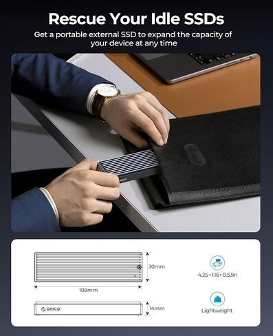 ORICO D10 256GB M.2 NVMe SSD M.2 NVMe SSD Enclosure M2PV Bundle in Saudi Arabia