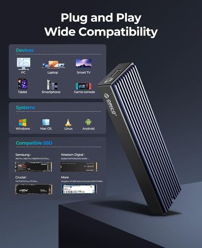 ORICO D10 256GB M.2 NVMe SSD M.2 NVMe SSD Enclosure M2PV Bundle in Saudi Arabia