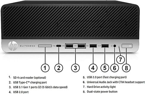 HP Elitedesk 705 G4 SFF PC Computer ، AMD Ryzen 3 2200G 3،2GHz ، RAM 16GB ، 512GB SSD ، Windows 11 PRO ، MOUSE MOUSE ، USB WIFI+BT (متجدد) in Kuwait