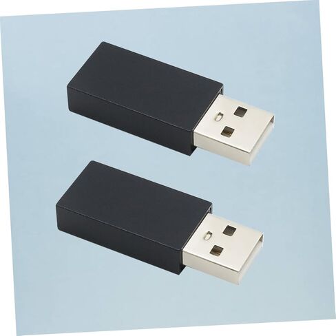 2PCS USB ذكر إلى USB أنثى محول كابل محول سبيكة دائمة لتحسين الحماية لنقل البيانات واتصال الجهاز الأسود in Kuwait