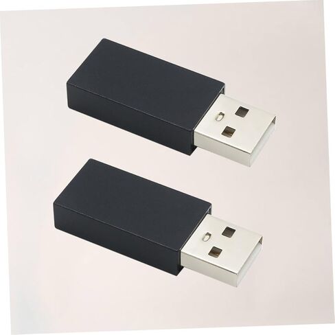 2PCS USB ذكر إلى USB أنثى محول كابل محول سبيكة دائمة لتحسين الحماية لنقل البيانات واتصال الجهاز الأسود in Kuwait