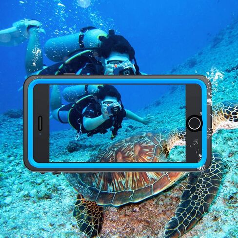 لـ iPhone SE 2022/SE 2020/7/8 CASE مقاوم للماء ، حالة وقائية كاملة من الجسم مع حامي الشاشة ، حالة الهاتف الثقيلة للهاتف لـ iPhone SE3 2022/SE 2020/7/8 (أزرق/واضح) in Saudi Arabia