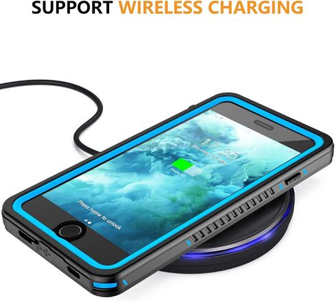 لـ iPhone SE 2022/SE 2020/7/8 CASE مقاوم للماء ، حالة وقائية كاملة من الجسم مع حامي الشاشة ، حالة الهاتف الثقيلة للهاتف لـ iPhone SE3 2022/SE 2020/7/8 (أزرق/واضح) in Saudi Arabia
