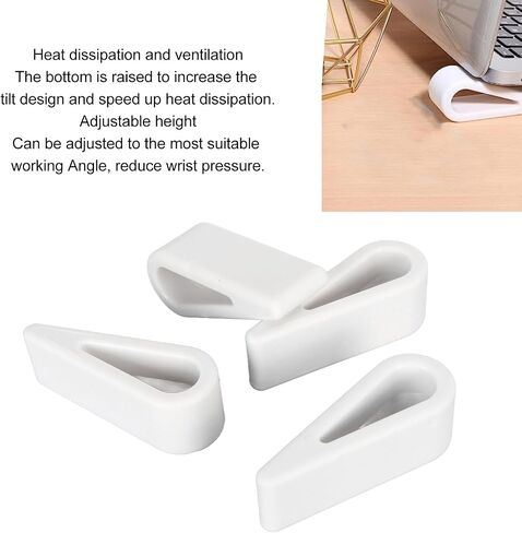 Adjustable Laptop Stand Portable Laptop Holder Riser Heat Sink Stand with Adhesive Bottom for Home Office Work Gaming 4pcs Plastic Silicone 8 x 2.7cm in Saudi Arabia