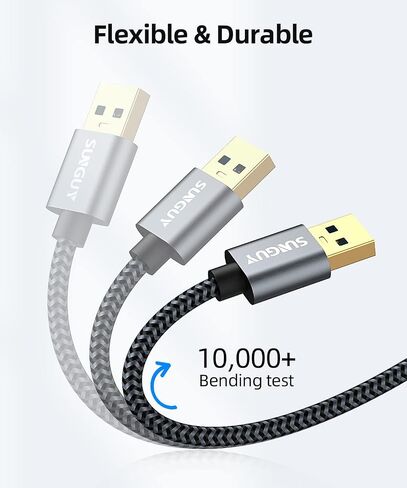Sunguy USB 3.0 كابل ، 1 قدم USB من الذكور من الذكور ، معدل نقل ما يصل إلى 5 جيجابت في الثانية متوافق مع الطابعات ، المودم ، محركات الأقراص الصلبة ، الكاميرات ، HDD ، أقراص DVD ، أجهزة الكمبيوتر المحمولة ، إلخ. in Kuwait