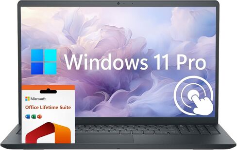 Dell Inspiron 15 Screen Screen Laptop ، Windows 11 Pro 16GB RAM 512GB SSD ، Intel 10-Core I5-1334U Processor ، 15.6 "FHD IPS Display ، AI Copilot ، Office Lifetime ، Supern in Kuwait