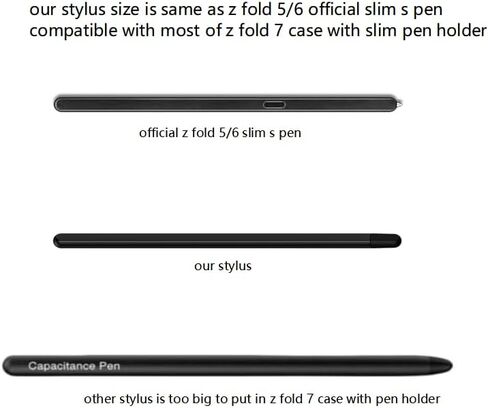 بالنسبة إلى Samsung Galaxy Z Fold 7 Case Stylus مع 2 PCS Nib Soft Nib ، العمل لكل من الشاشة الخارج in Saudi Arabia