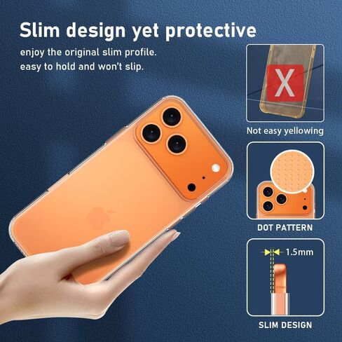 Compatible with Apple iPhone 17 Pro Max Case, Ultra [Slim Thin] Flexible Clear TPU Phone Case for Apple iPhone 17 Pro Max Gel Rubber Soft Skin Silicone Protective Case,Transparent in Saudi Arabia
