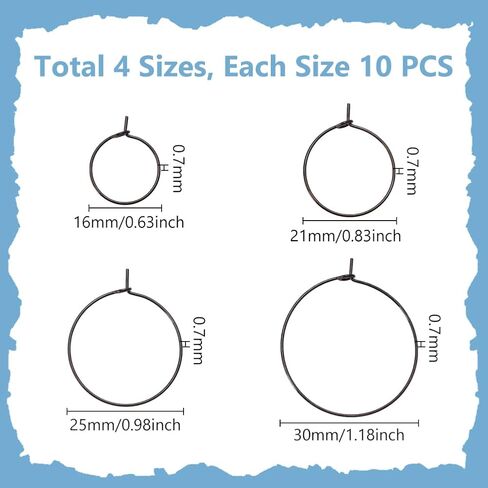 UNICRAFTALE Ear Wine Stainless Steel Hoop Earring Findings Hypoallergenic Earring Hoops for Women Hoop Earrings Making in Kuwait