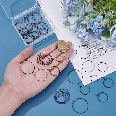 UNICRAFTALE Ear Wine Stainless Steel Hoop Earring Findings Hypoallergenic Earring Hoops for Women Hoop Earrings Making in Kuwait