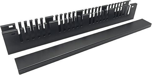 Monoprice 2U Metal Rackmount Cable Management لوحة - 1.58 قدم - أسود ، يحمي الكابلات ، ويعزز تدفق الهواء الجيد ، وتجميع سهلة للكابلات ، وتنظيم الكابلات in Saudi Arabia