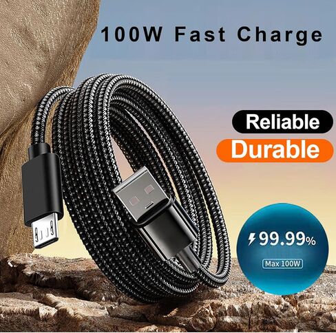Diabetes Care Charger Cable | Compatible for Dexcom G7/G6/G5/G4 Receiver, Freestyle Libre Reader 2, Libre 3, Libre 14 Day,Tandem t:Slim X2 Insulin Pump | 3.3 FT Braided Nylon Micro USB Cord in Saudi Arabia