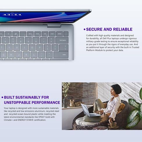 Dell 14 Plus Captop for Business and Student ، 14 "2.5k (2560x1600) Display ، Windows 11 Pro Postoms Computer ، Intel 8-Core Ultra 7 256V ، 16GB RAM ، 1TB SSD ، Lifetime MS ، Lifetime Copilot KB in Kuwait
