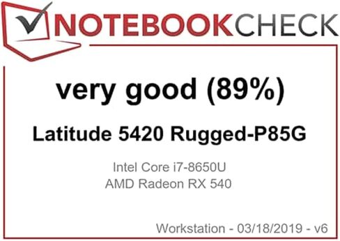 Dell Latitude Rugged 5420 كمبيوتر محمول | 14 "1920x1080 FHD | CORE I7-8650U - 1TB SSD DRIVE - 32GB RAM - AMD RADEON RX 540 | 4 CORES @ 4.2 GHz - 4GB GDDR5 WIN 11 Pro Black (READED) in Kuwait