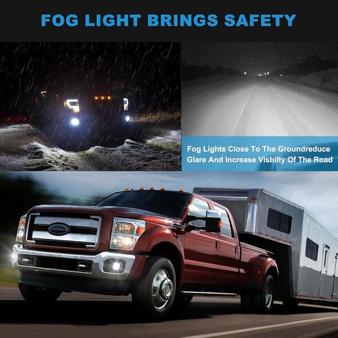 LED Fog Light Assembly for 1999-2016 Ford F250 F350 F450 F550 Super Duty - Driving Fog Lamp Compatible with Original Frame 【No fog lamp bracket】 in Saudi Arabia