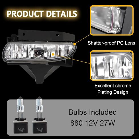 LED Fog Light Assembly for 1999-2016 Ford F250 F350 F450 F550 Super Duty - Driving Fog Lamp Compatible with Original Frame 【No fog lamp bracket】 in Saudi Arabia