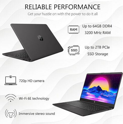 HP G8 15.6 "كمبيوتر محمول للأعمال ، ذاكرة الوصول العشوائي 32GB ، 1 تيرابايت SSD ، عرض IPS FHD ، AMD RYZEN 5 5500U CPU (BEATS I7-1250U) ، AMD Radeon Graphics ، Ethernet RJ-45 ، SD Card Reader ، Win 11 Pro ، WOWPC Recovery USB ( in Kuwait