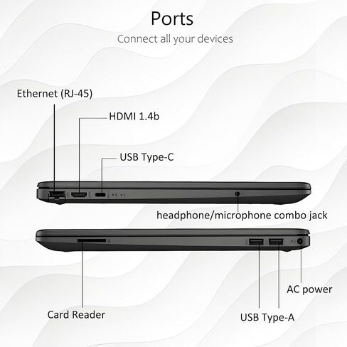 HP G8 15.6 "كمبيوتر محمول للأعمال ، ذاكرة الوصول العشوائي 32GB ، 1 تيرابايت SSD ، عرض IPS FHD ، AMD RYZEN 5 5500U CPU (BEATS I7-1250U) ، AMD Radeon Graphics ، Ethernet RJ-45 ، SD Card Reader ، Win 11 Pro ، WOWPC Recovery USB ( in Kuwait
