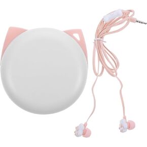 Cute Cat Paw Earbuds Stereo in-Ear Earphone: Cat Earbuds Wired Earphones with Earphone Storage Case Headphone with Mic - Portable Cartoon Cute Cat Claw Jack Wired in-Ear Phone Earphones in Saudi Arabia