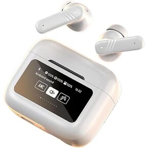 A9Pro in-Ear Multi-Function Touchscreen Earbuds with 14-Language Translation, ANC/ENC Noise Cancellation, Wireless Earbuds, Bluetooth 5.4, IPX4 Waterproof (White) in Saudi Arabia