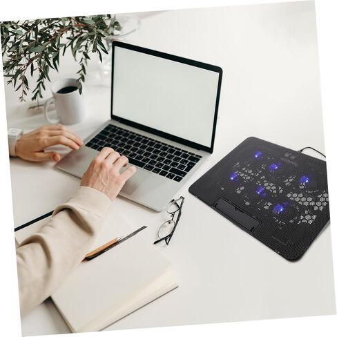 STOBOK 1pc Gaming Laptop Cooling Pad Adjustable Fans for Enhanced Airflow USB Powered Noise Design Compatible Laptops Ergonomic Stand in Saudi Arabia