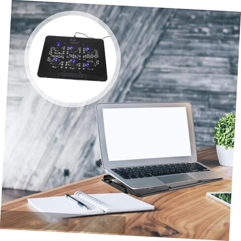 STOBOK 1pc Gaming Laptop Cooling Pad Adjustable Fans for Enhanced Airflow USB Powered Noise Design Compatible Laptops Ergonomic Stand in Saudi Arabia