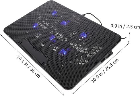 STOBOK 1pc Gaming Laptop Cooling Pad Adjustable Fans for Enhanced Airflow USB Powered Noise Design Compatible Laptops Ergonomic Stand in Saudi Arabia