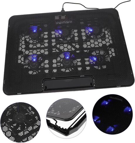 STOBOK 1pc Gaming Laptop Cooling Pad Adjustable Fans for Enhanced Airflow USB Powered Noise Design Compatible Laptops Ergonomic Stand in Saudi Arabia