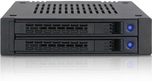 3.5 Bay 2 X ExpressCage Drive العلبة الداخلية 2 × HDD مدعومة - أسود in Saudi Arabia