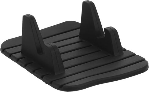 Dashboard Cell Phone Holder, Car Phone Holder Pad Mat, Silicone Dashboard GPS Devices Mount, Self-Adhesive Universal Desk Stand Holder, Anti-Slip, Waterproof, Black, 4.33 x 3.54 x 1.57 inch in Saudi Arabia