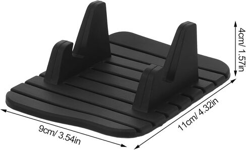 Dashboard Cell Phone Holder, Car Phone Holder Pad Mat, Silicone Dashboard GPS Devices Mount, Self-Adhesive Universal Desk Stand Holder, Anti-Slip, Waterproof, Black, 4.33 x 3.54 x 1.57 inch in Saudi Arabia