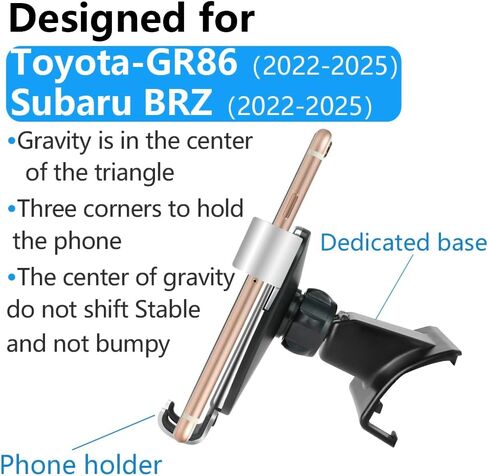 حامل هاتف السيارة لـ Toyota GR86 2022-2026 و Subaru BRZ 2022-2025 الملحقات الداخلية التلقائية أفضل الهواتف المحمولة MOUNT Mobile Cradle Cradle Charging Screens Screen Screen in Saudi Arabia