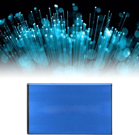 USB3.0 to HDD Enclosure, 2.5in 5Gbps 2TB Capacity Anti Static Hard Drive Case with LED Indicator for Windows2000, ME, Vista, WIN7, WIN8, WIN10, OS X 8.6 (Blue) in Saudi Arabia