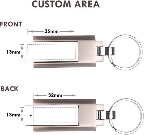Custom Logo Free Laser Engraved Metal Rotation USB Flash Drive Memory Stick 32GB in Saudi Arabia