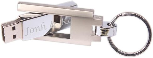 Custom Logo Free Laser Engraved Metal Rotation USB Flash Drive Memory Stick 32GB in Saudi Arabia