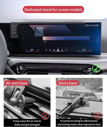 حامل هاتف السيارة لـ BMW 3 Series 2023-2025/4 Series 2024 2025/2 Series 2025/I4 2022-2025 ، 360 ° Rotation ، 14.9 بوصة مقطع ثابت in Kuwait