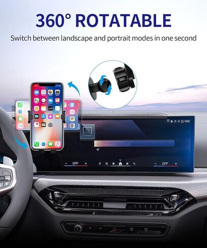 حامل هاتف السيارة لـ BMW 3 Series 2023-2025/4 Series 2024 2025/2 Series 2025/I4 2022-2025 ، 360 ° Rotation ، 14.9 بوصة مقطع ثابت in Kuwait