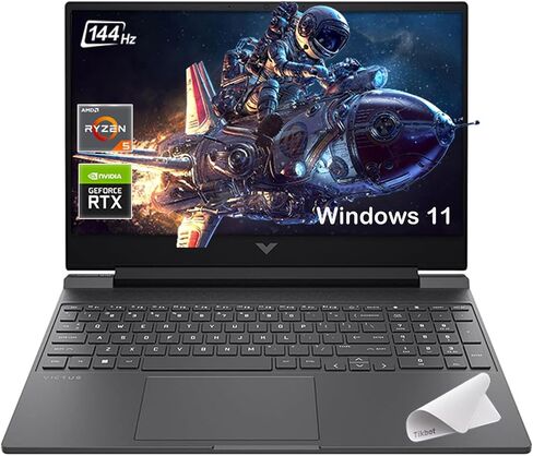 HP Victus 15.6" 144Hz Full HD Gaming Laptop - AMD Ryzen 7 7445HS - NVIDIA GeForce RTX 4050-Windows 11-Copilot-with Mouse Pad (64GB RAM |2TB PCIe SSD+Mouse pad) in Saudi Arabia