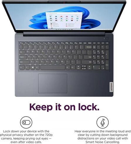Lenovo Ideapad 1i 15.6 "كمبيوتر محمول شاشة لمس شاشة اللمس الكاملة | Intel Core I5-1334u | Intel Iris Xe Graphics | Wifi | Blue | in Saudi Arabia
