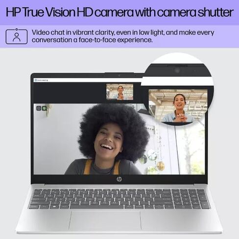 HP 2025 الكمبيوتر المحمول | 15-FD000 | 15.6 "1920 x 1080 Touch | Intel-10 Core i5-1334u | Intel Iris Xe Graphics | 16GB DDR4 | 512GB SSD | Windows 11 Home | Wi-Fi 6-Bluetooth 5.3-720p HD Camera-Silver-Silver in Kuwait