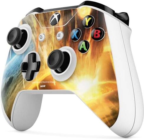 Skinit Skinit Gaming Gaming Skin متوافق مع جهاز التحكم Xbox One S - تصادم كويكب العملاق المرخص رسميًا مع تصميم كوكب الأرض in Saudi Arabia