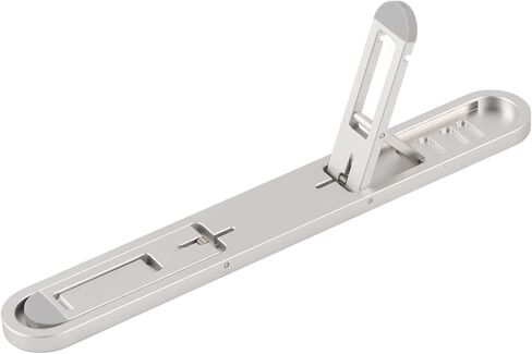 حامل كمبيوتر محمول قابل للطي قابل للطي قابلاً للضبط ، حامل كمبيوتر محمول مريح مع أقدام مطاطية غير قابلة للانزلاق لمكتب منزلي ، استخدم مادة سبيكة الألومنيوم 22.3 × 3 × 0.7 سم (فضية) in Kuwait