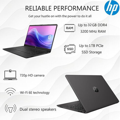 HP 15.6 "FHD كمبيوتر الكمبيوتر المحمول طالب وأعمال • الإصدار الجديد للاستخدام اليومي • AMD وحدة المعالجة المركزية الفضية مزدوجة النواة • ذاكرة الوصول العشوائي 16 جيجابايت • 512GB PCIE • TYPE-C • RJ-45 • 1YR OFFICE 365 • Windows 11 PRO in Kuwait