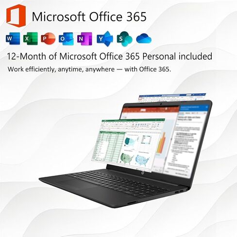 HP 15.6 "FHD كمبيوتر الكمبيوتر المحمول طالب وأعمال • الإصدار الجديد للاستخدام اليومي • AMD وحدة المعالجة المركزية الفضية مزدوجة النواة • ذاكرة الوصول العشوائي 16 جيجابايت • 512GB PCIE • TYPE-C • RJ-45 • 1YR OFFICE 365 • Windows 11 PRO in Kuwait