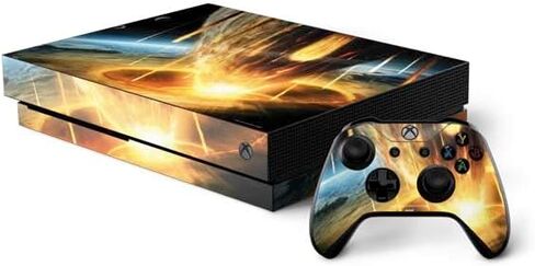 Skinit Decal Gaming Skin Compatible with Xbox One X Bundle - Officially Licensed StockTrek Giant Asteroid Collides with Planet Earth Design in Saudi Arabia