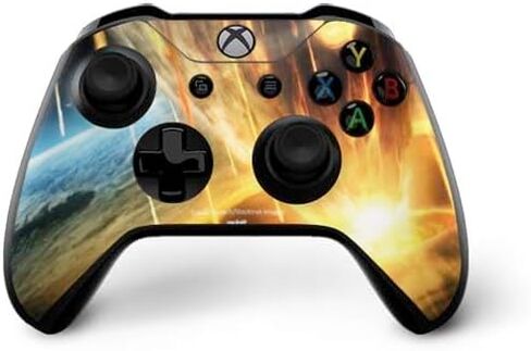 Skinit Decal Gaming Skin Compatible with Xbox One X Bundle - Officially Licensed StockTrek Giant Asteroid Collides with Planet Earth Design in Saudi Arabia