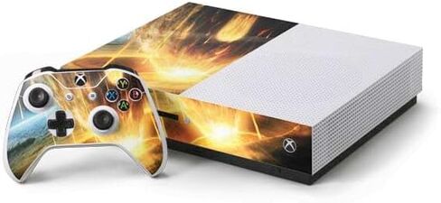 Skinit Skinit Gaming Gaming Skin متوافق مع وحدة التحكم في Xbox One S وحزمة وحدة التحكم - تصادم كويكب العملاق المرخص رسميًا مع تصميم كوكب الأرض in Saudi Arabia