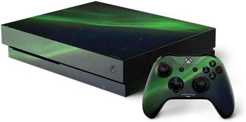 Skinit Skinit Gaming Gaming Skiner مع حزمة Xbox One X - رقصات Stocktrek Aurora Borealis المرخصة رسميًا فوق تصميم المحيط القطب الشمالي in Saudi Arabia